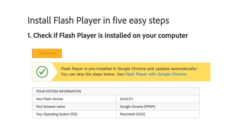 does flash work on chrome for mac